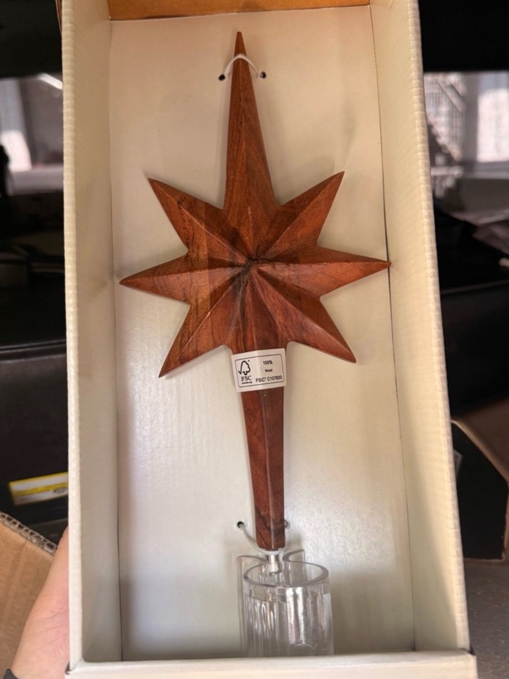 11” Wood Star Tree Topper - Hearth & Hand with Magnolia